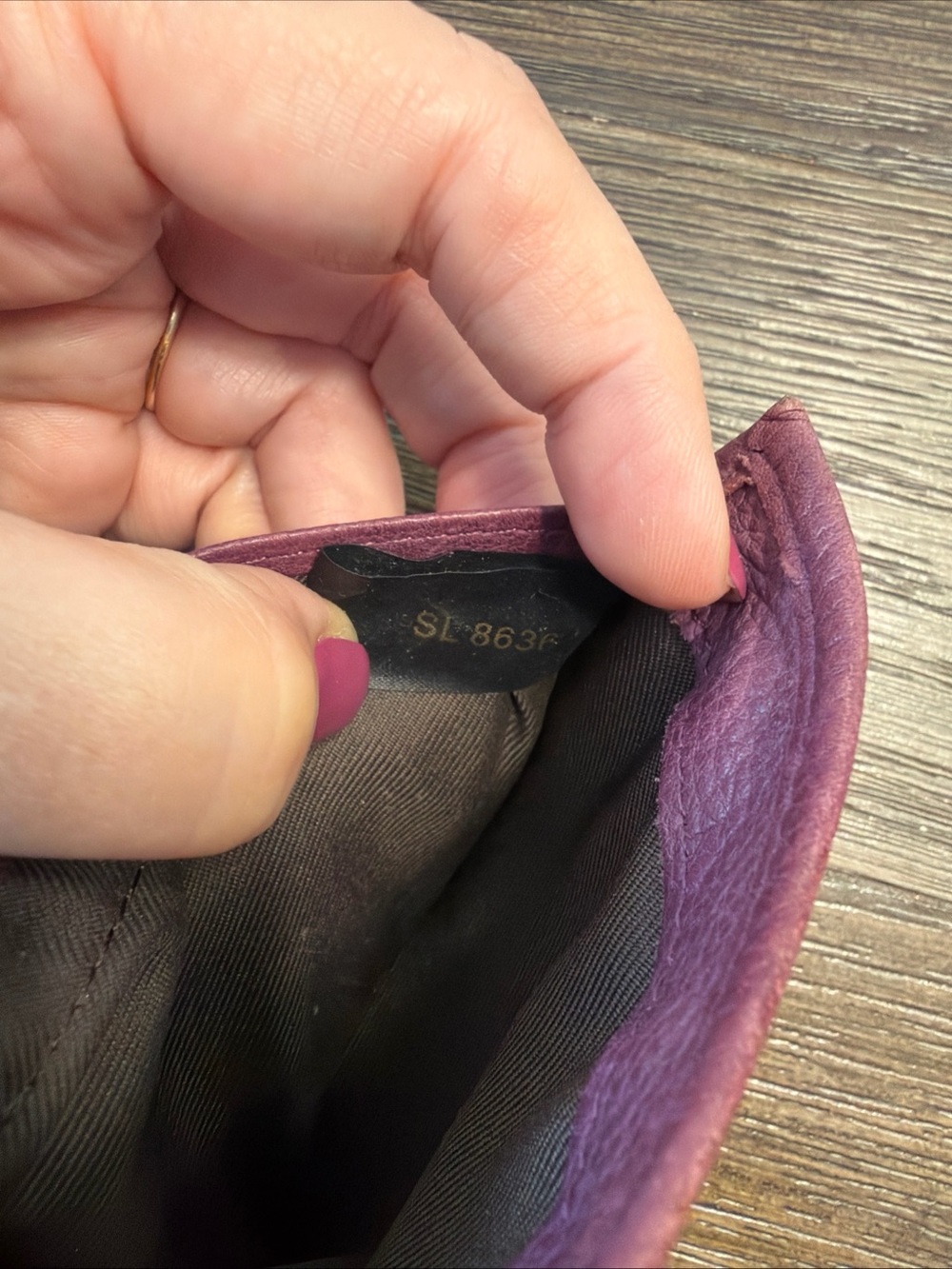 Vintage Fossil Wallet Plum Purple Pebble Leather - Excellent Condition - Picture 7 of 11